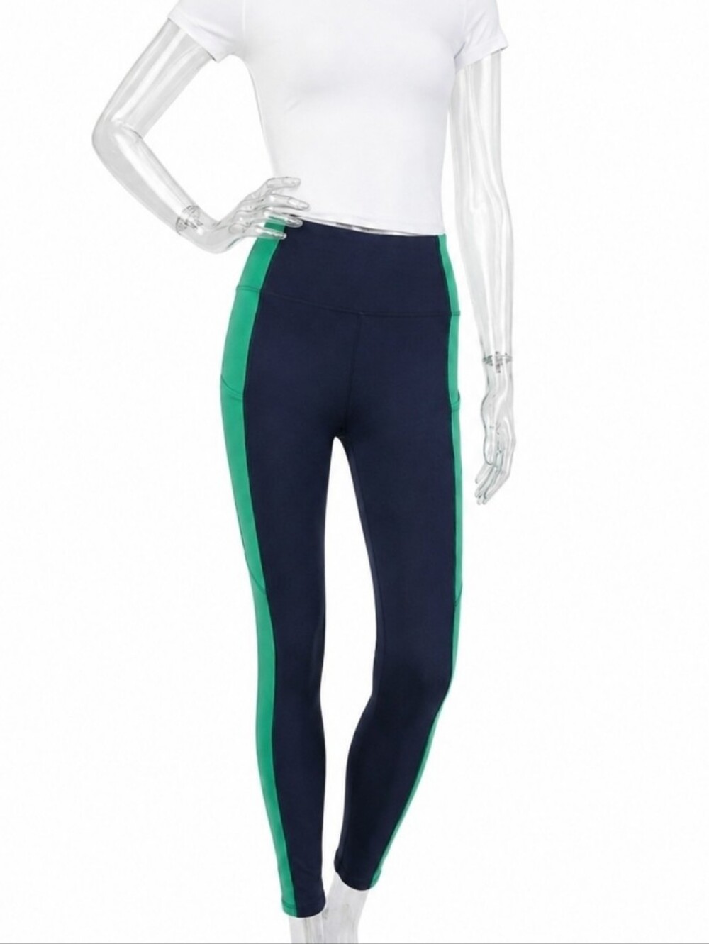 Athleta High-Rise Colorblock Stash Pocket Leggings SKUW734